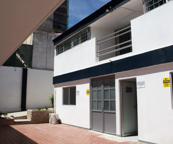 Patio interior en Gomac Guadalupe, oficinas en renta en Guadalajara