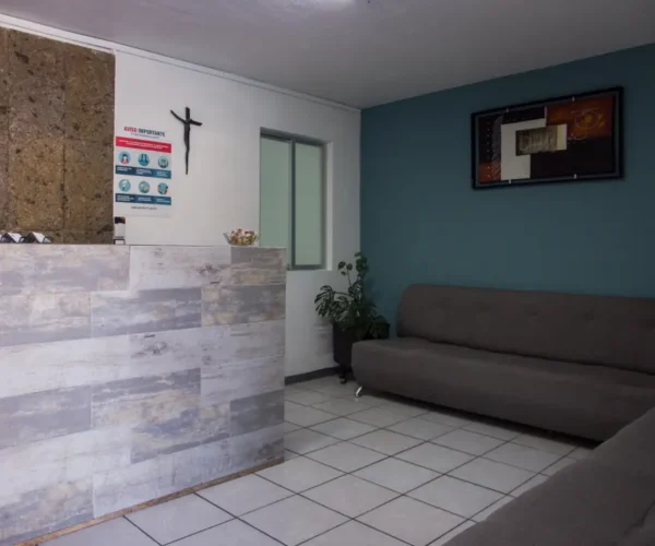 Recepción en Gomac Minerva, oficinas en renta en Guadalajara
